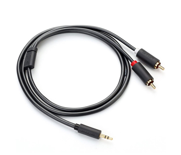 UGREEN AV102 Kabel 2x RCA Cinch jack 3.5 mm 5m czarny - 1489001 - zdjęcie 3